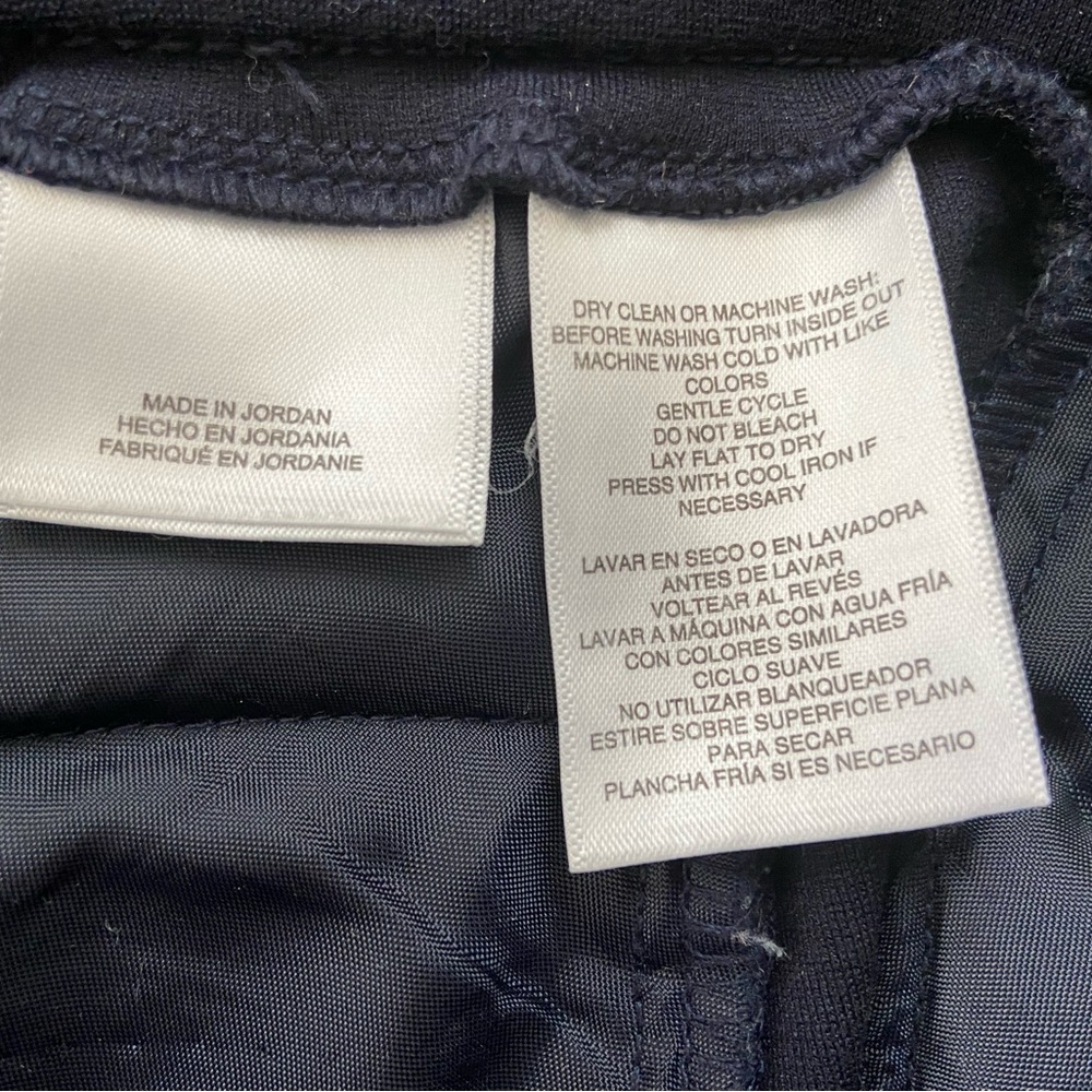 Anne Klein Navy Women’s Slim Pants Elastic Waist Inset sz 10 - Picture 3 of 4